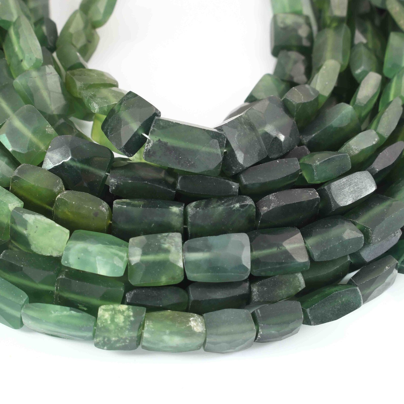 1 Strand Seraphinite Chicklet Shape Beads faceted Gemstone Etsy