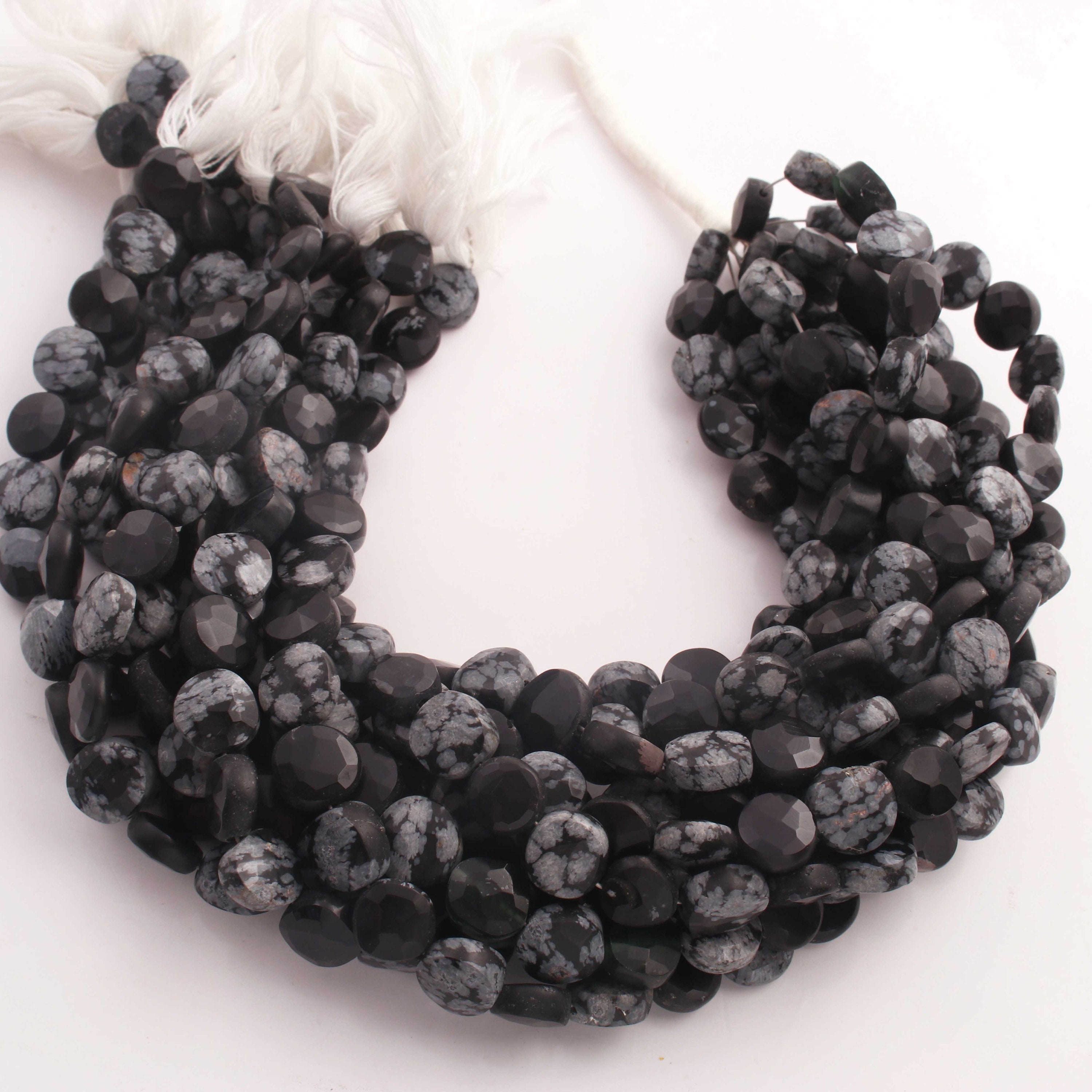 OODECO 【COTTON】BLACK with SILVER BEADS WOOL】BLACK with SILVER