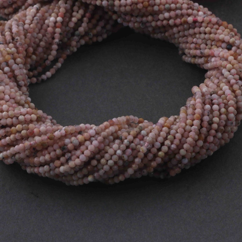 5 Strands Shaded Pink Opal Rondelles,Faceted Tiny Rondels Beads Gemstone beads,jewelry making supplies 2mm 13inch Long GB158