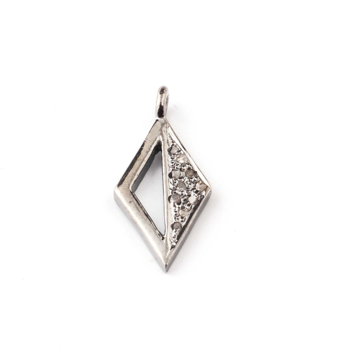 1 Pc Pave Diamond Designer Rhombus Shape Charm Pendant 925 - Etsy