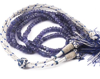 Faceted Tanzanite Beaded Necklace - Gemstone, 15 Inch