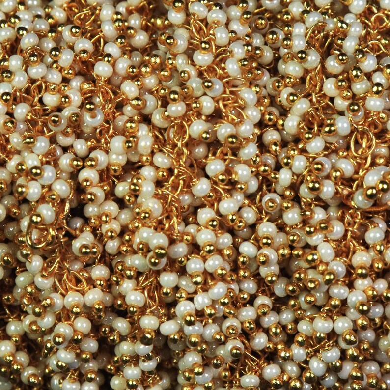 jewelry making supplies,Beaded Chain 5 Feet Pearl Beads Dangling With Black Plated Wire Rosary Beaded Chain 2mm,rosary chain