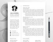 Modern Resume, CV Template, 1-3 Page, Professional Resume Template Word, Creative Resume Pages, Simple Minimalist Resume Download Mac, Allis