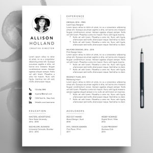 Cv moderno, plantilla de CV, 1-3 páginas, plantilla de CV profesional word, páginas de CV creativos, simple minimalista reanudar descargar Mac, Allis