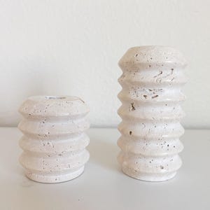 Pair of Marble Candle Holders, Modern Tea Candle Holders, Solid Marble Candle Holders, Brutalist Candle Holders, Brutalist Decor