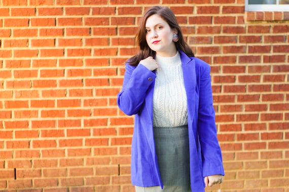 Vintage Blue Peacoat, Bright Blue Peacoat, Vintage