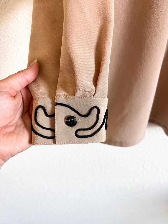 Light Brown Embellished Button Up, Contemporary B… - image 6