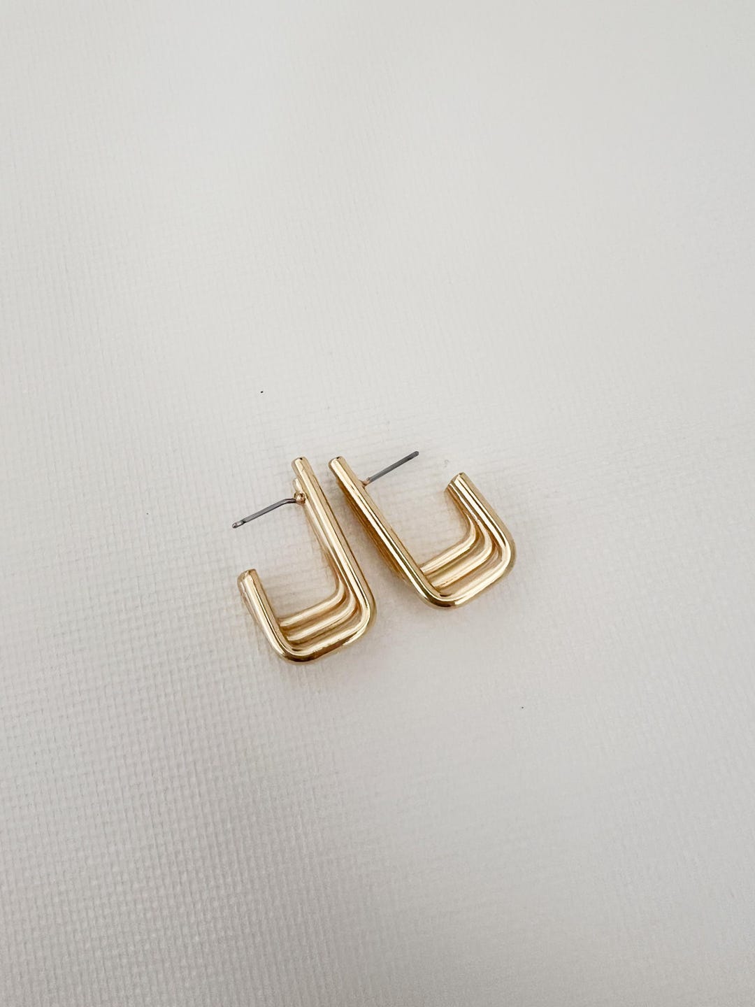 Vintage Atomic Gold Hoop Earrings: Retro Dangle Jewelry - Etsy