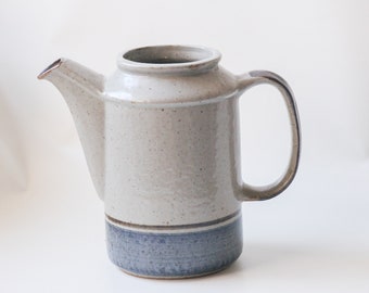 Blue and Grey Stoneware Pitcher, Vintage Ceramic Pitcher, Neutral Blue Ceramics, Farmhouse Pitcher, French Country Ceramics, Slate Blue Vase