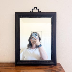 Intricate Wooden Mirror, Gold and Wood Mirror, Gold Painted Mirror, Vintage Wooden Mirror, Rectangular Mirror, Wall Mounted Mirror