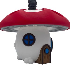 Whimsical Mushroom Cottage Storage Jar