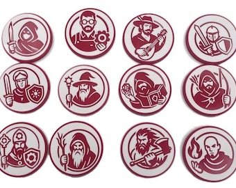 RPG Class Coasters — Male Adventurer Set