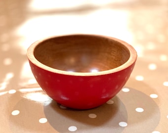 Painted Mango Wood Bowl