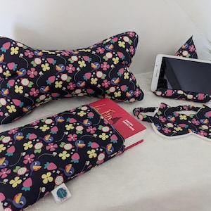 Kolibri-Entspannungsbox mit Nackenkissen, Katzenschlafmaske, Tablet- oder Telefonhalter und Büchertasche