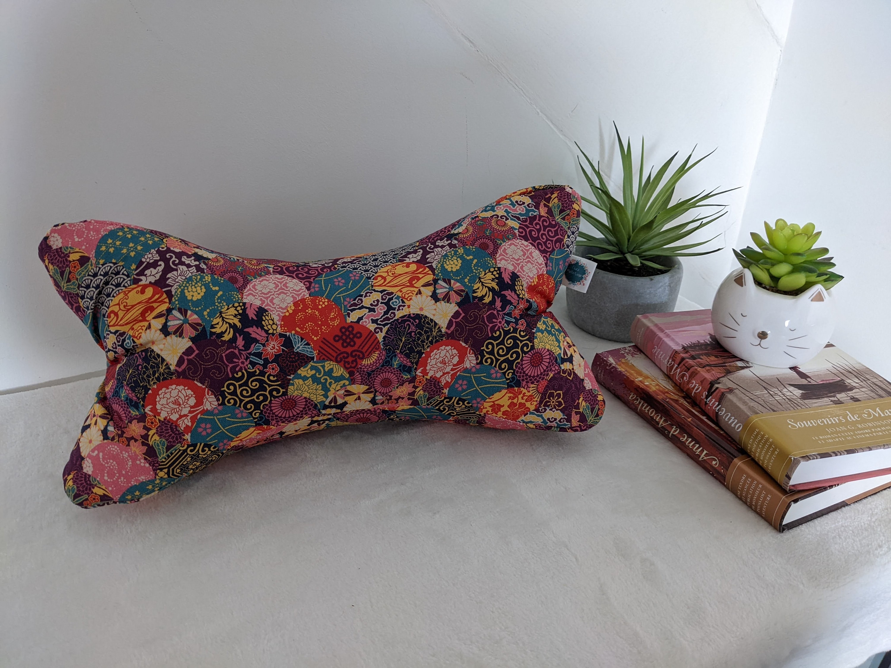 Reading Bone Reading Cushion Ergonomic Book Support Book Holder Cervical Pillow Patchwork JAPAN ORGANIC Fabric Book Accessory Gift Etsy UK