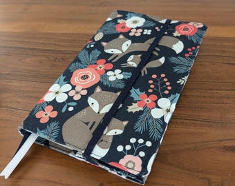 adjustable fabric book cover fox large format book cover pocket format book cover book cover with integrated bookmark flap