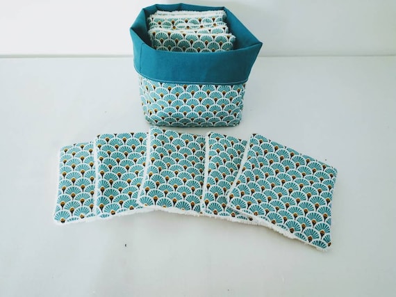 Lingette Lavables Et Reutilisables Zero Dechet Avec Panier De Etsy Lingette Lavables Et Reutilisables Zero Dechet Avec Panier De Etsy