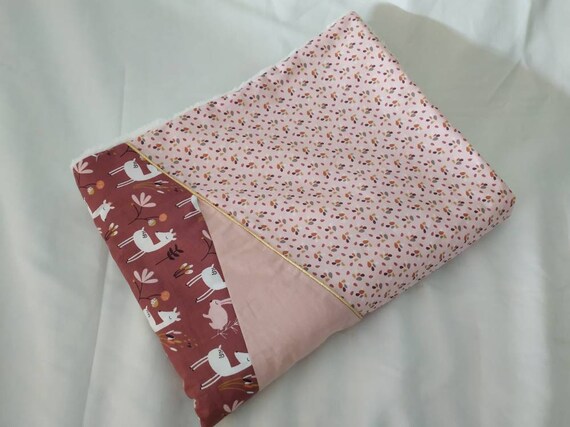 Couverture Bebe Rose Animaux De La Foret Daim Biche En Tissu Etsy