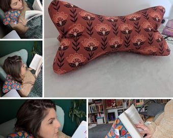 Reading Bone Ergonomic Reading Pillow Multi-Position Book Holder Lightweight Bed Reading Support Gift Book Accessories Gift Reader