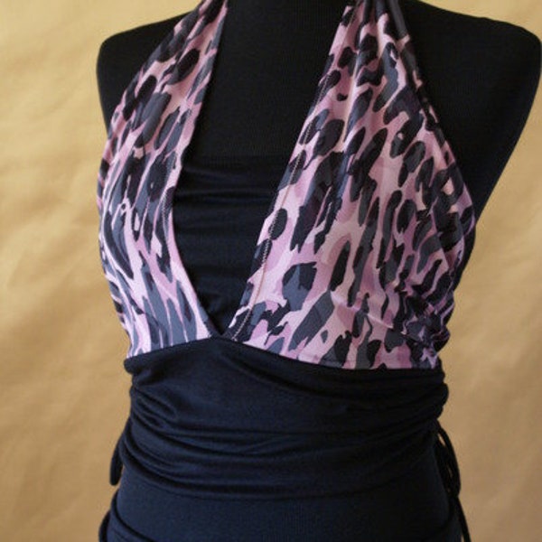 Lucky chicarose Top* by Folle de Toi, Bandeau, Animal print Neckholder