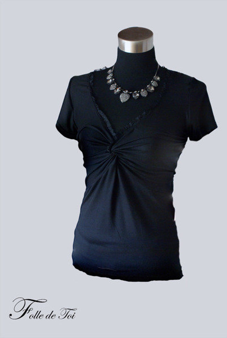 Carmen Top by Folle de Toi, Dekolleté ,Shirt,top, tango Black