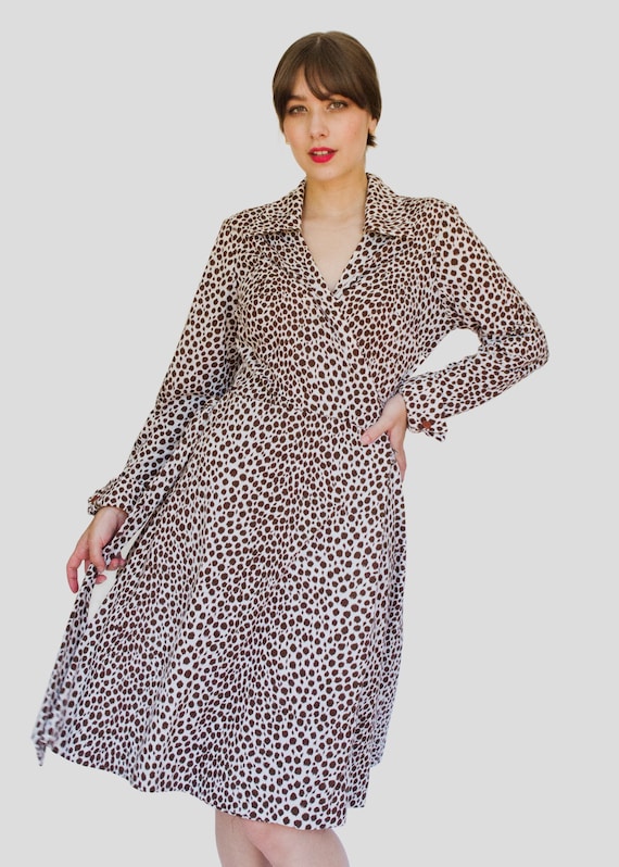 Leopard Print Wrap Dress