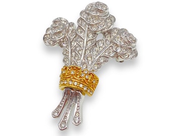A&S Attwood and Sawyer 孔雀 ブローチ peacock Vintage Attwood Collection Peacock Pin With Crystals