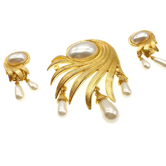 オスカーデラレンタ ゴールドブローチ(黄L) オスカーデラレンタ