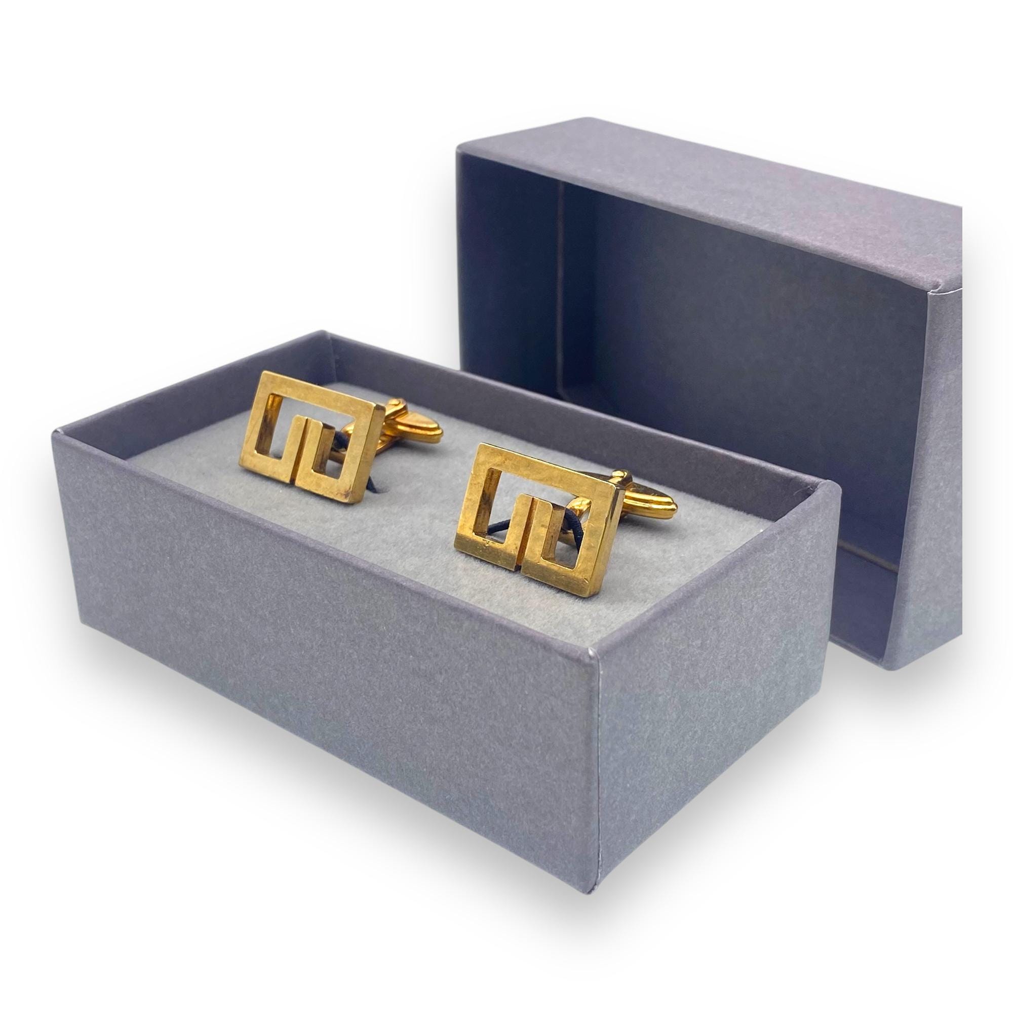 Boutons De Manchette Nina Ricci En Acier - Paire Fine - Occasion Bon état