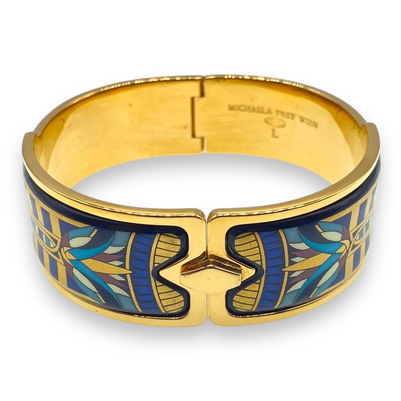 Bracelet Michaela Frey Wille Clasp Bangle - Or 24K, Style Royal, Neuf Sans Boîte