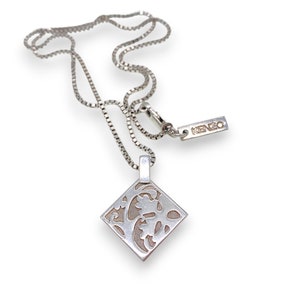 Kenzo, France 925 Floral Design Pendant and Chain, Signed.