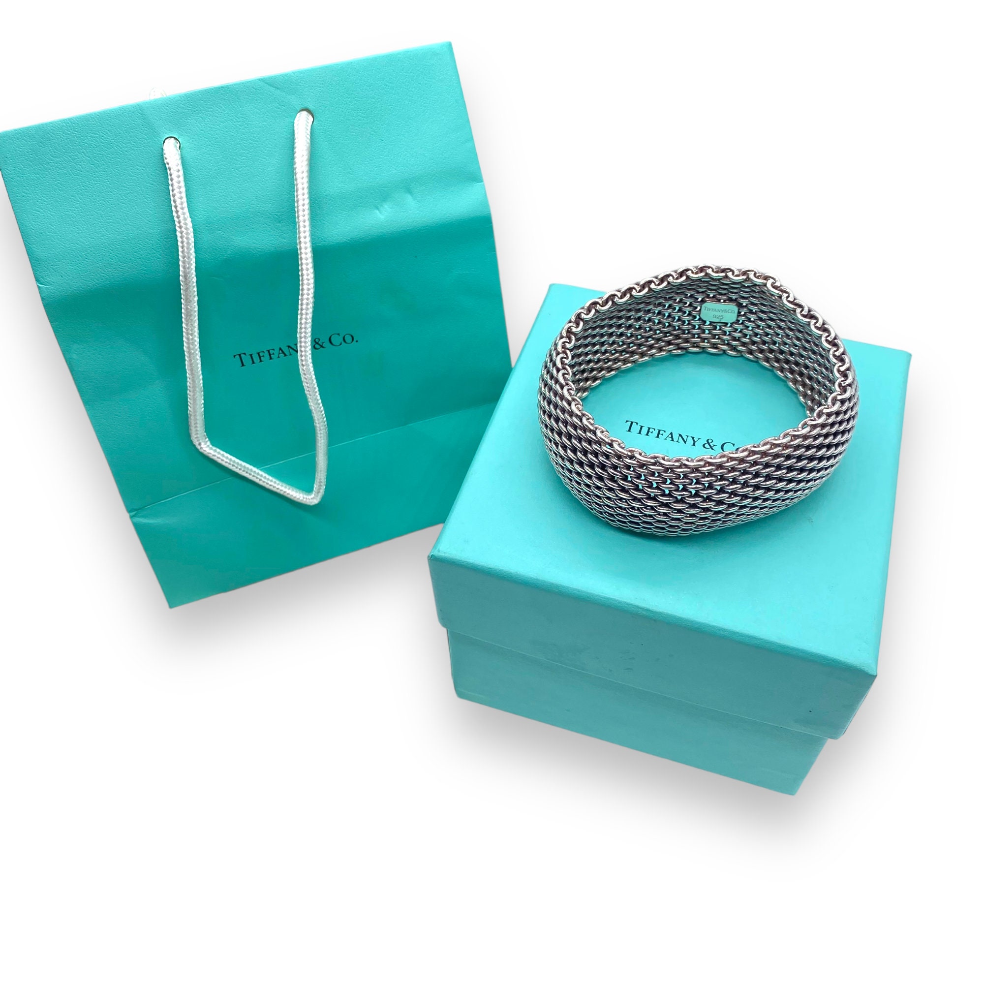 Tiffany & Co Somerset Sterling Silver Bracelet Rare: Extra Wide