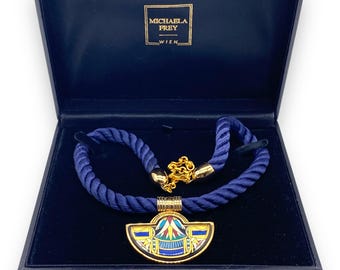 MICHAELA FREY TEAM ネックレス Vintage MICHAELA FREY Team Wien Enamel 24k Gold Plated
