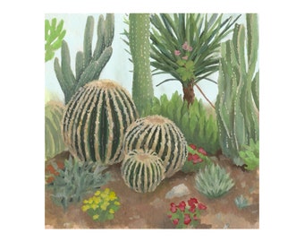 Cactus Garden Print 6x6