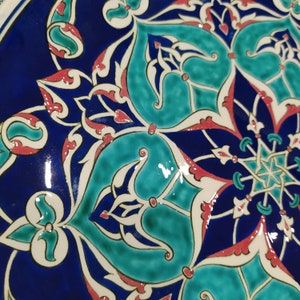 Classic Tile Rumi Turkish Rumi Pattern Designed Pottery Dish 30 Cm - Etsy