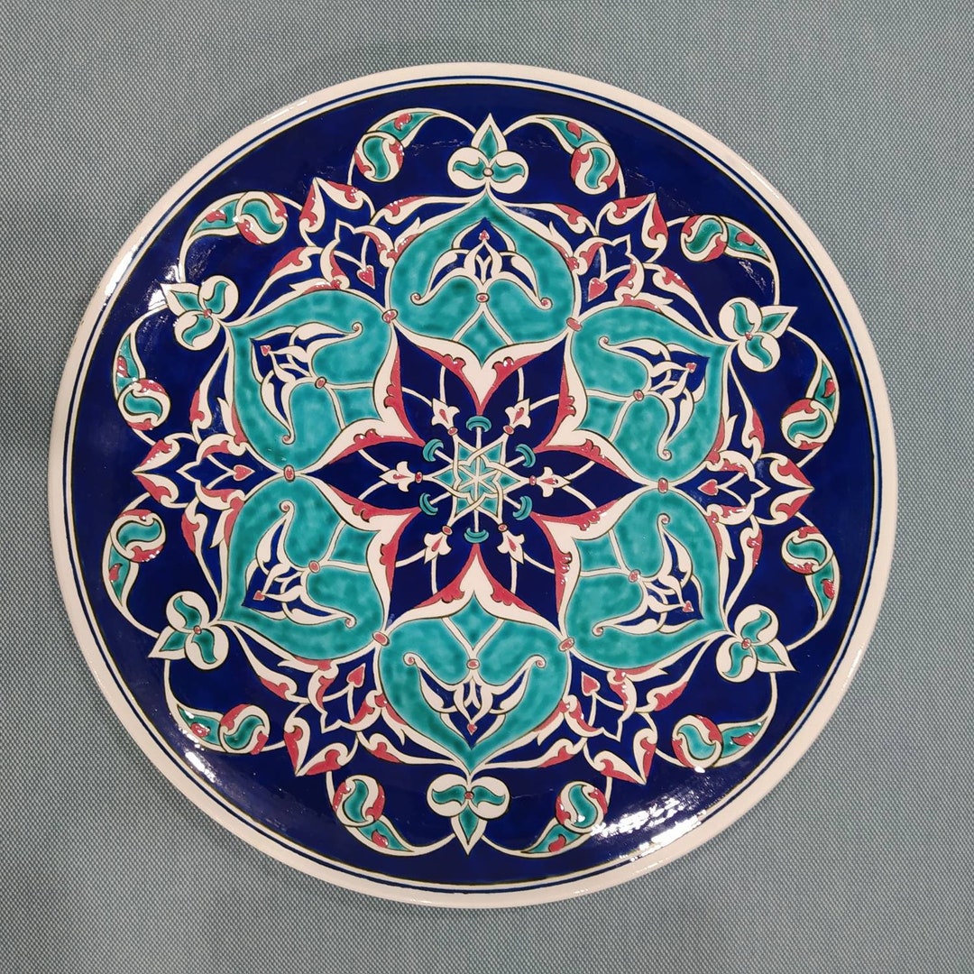 Patterned Rumi Turkish Rumi Pattern Designed Pottery Dish 30 Cm - Etsy