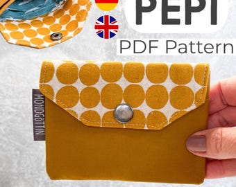 PEPIウォレット、裁縫パターン、小さなウォレット、ウォレット