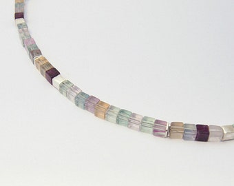 Regenbogenfluorit Collier