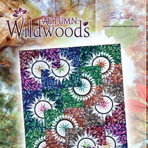 Patrón de patchwork de papel base AUTUMN WILDWOODS de Judy Niemeyer, Quiltworx