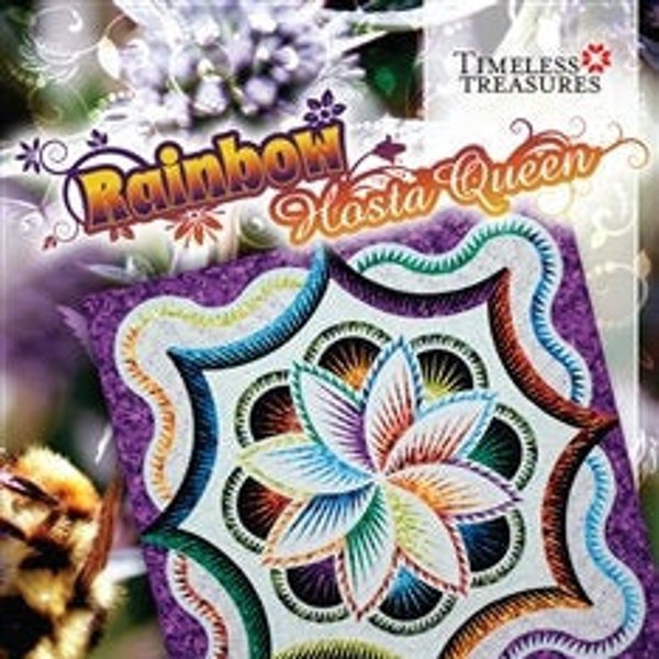 RAINBOW HOSTA Queen Size foundation paper piecing pattern by Judy Niemeyer, Quiltworx