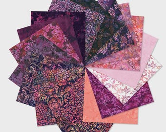 Zestaw ćwiartek Huckleberry Fat Quarter firmy Hoffman Fabrics, 17 szt.