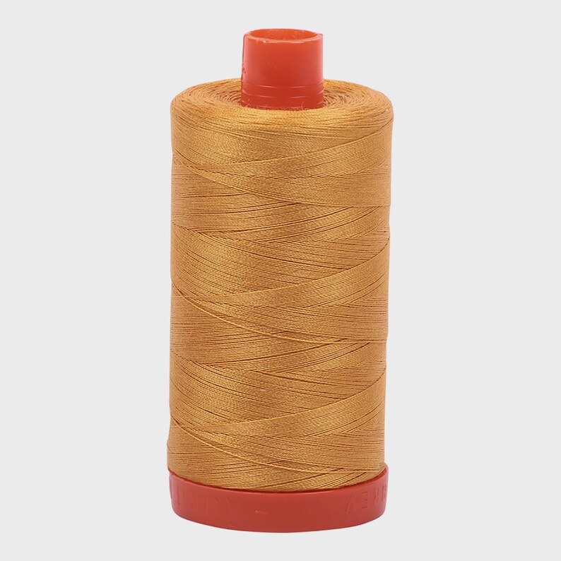 Aurifil Cotton Thread 50wt 1422yds #2140 Orange Mustard