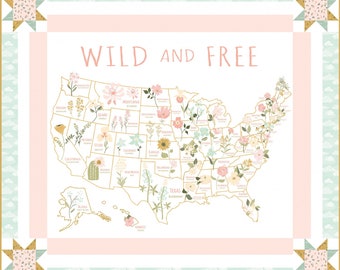 Riley Blake Wild and Free Panel Quilt Kit 52X59 KT-12930