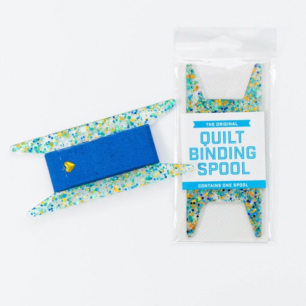 Binding Spool Blue Teal and Gold Glitter - SSC305
