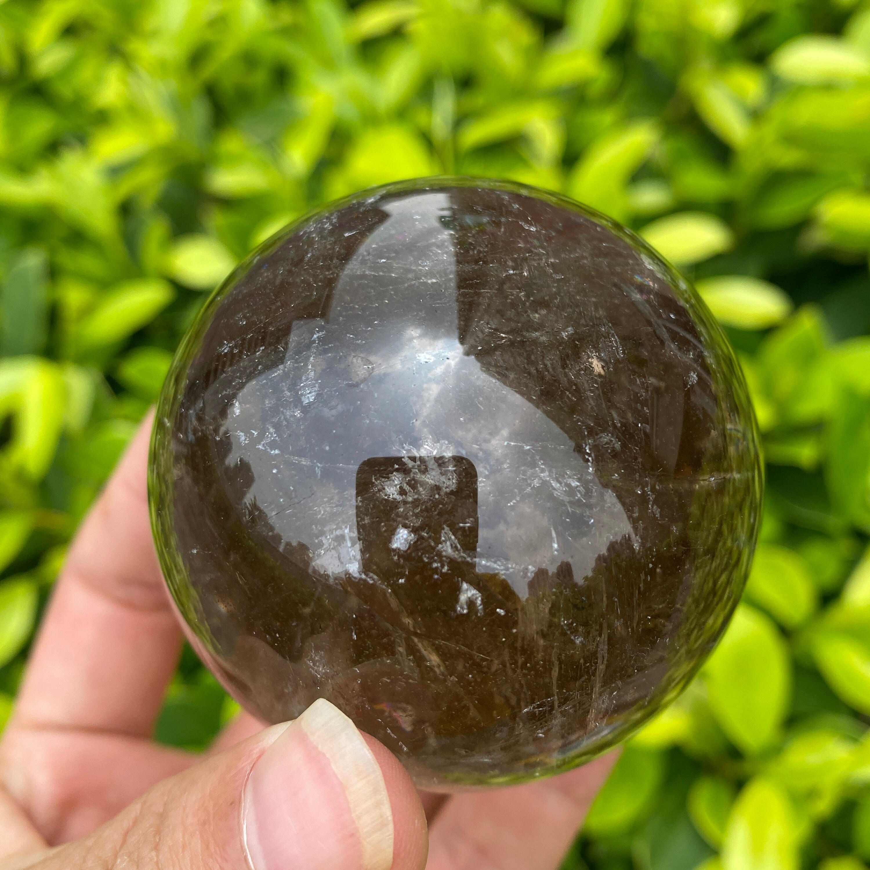 Natural Smoky quartz Ball Gemstone SpherePolished Crystal Etsy