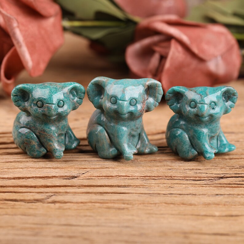 1.2inches Stone Carved Koala Crystal Animal Friendlovely Etsy