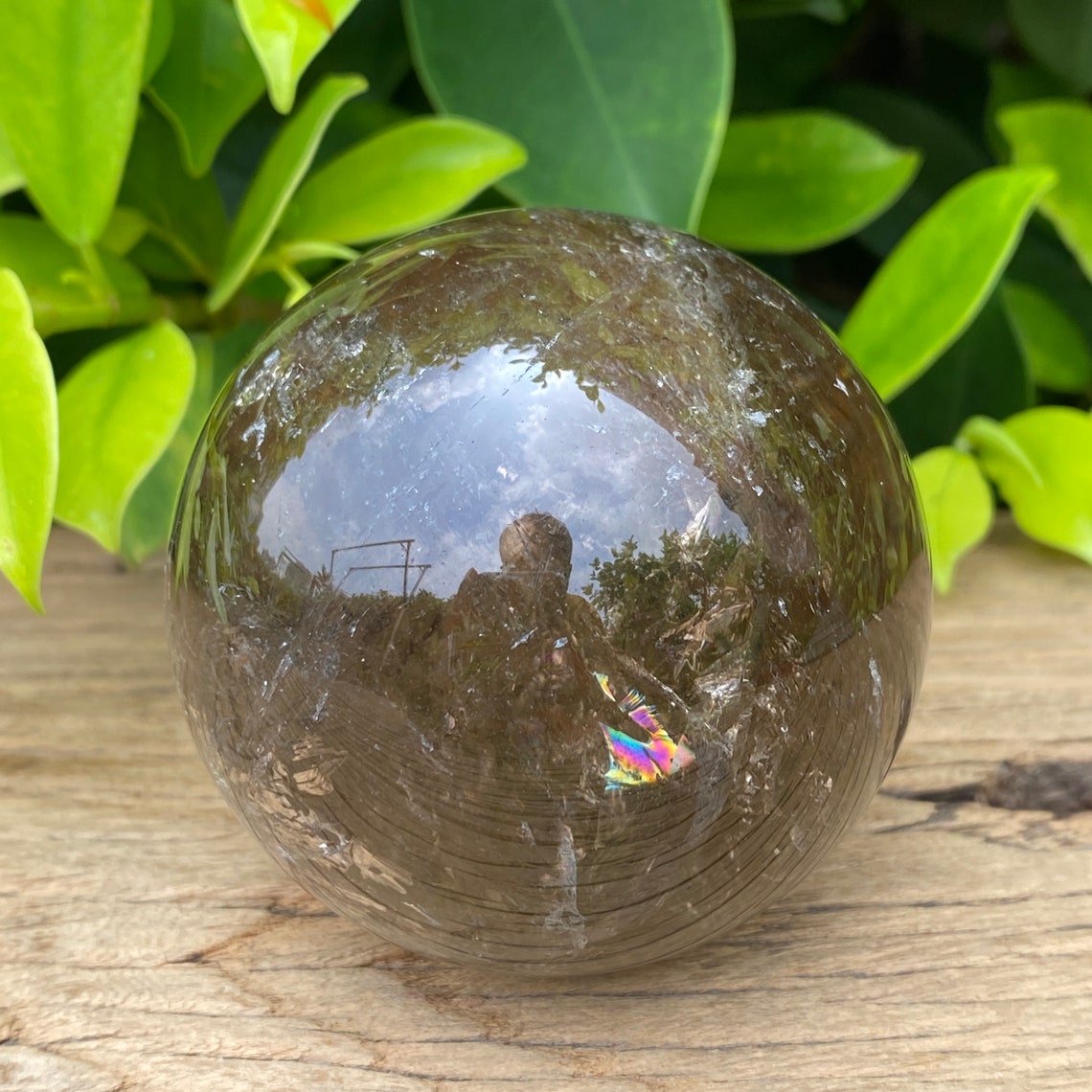 Natural Smoky Quartz Ball Gemstone Spherepolished Crystal Etsy