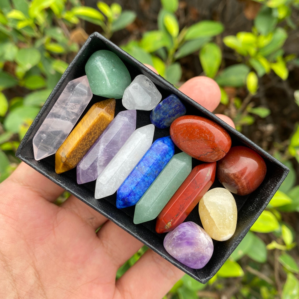 Mini Chakra Stone Set 7 Chakra Points Healing Crystal Set 7 Etsy