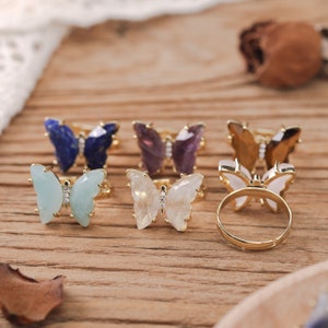 Glass 2024 butterfly rings