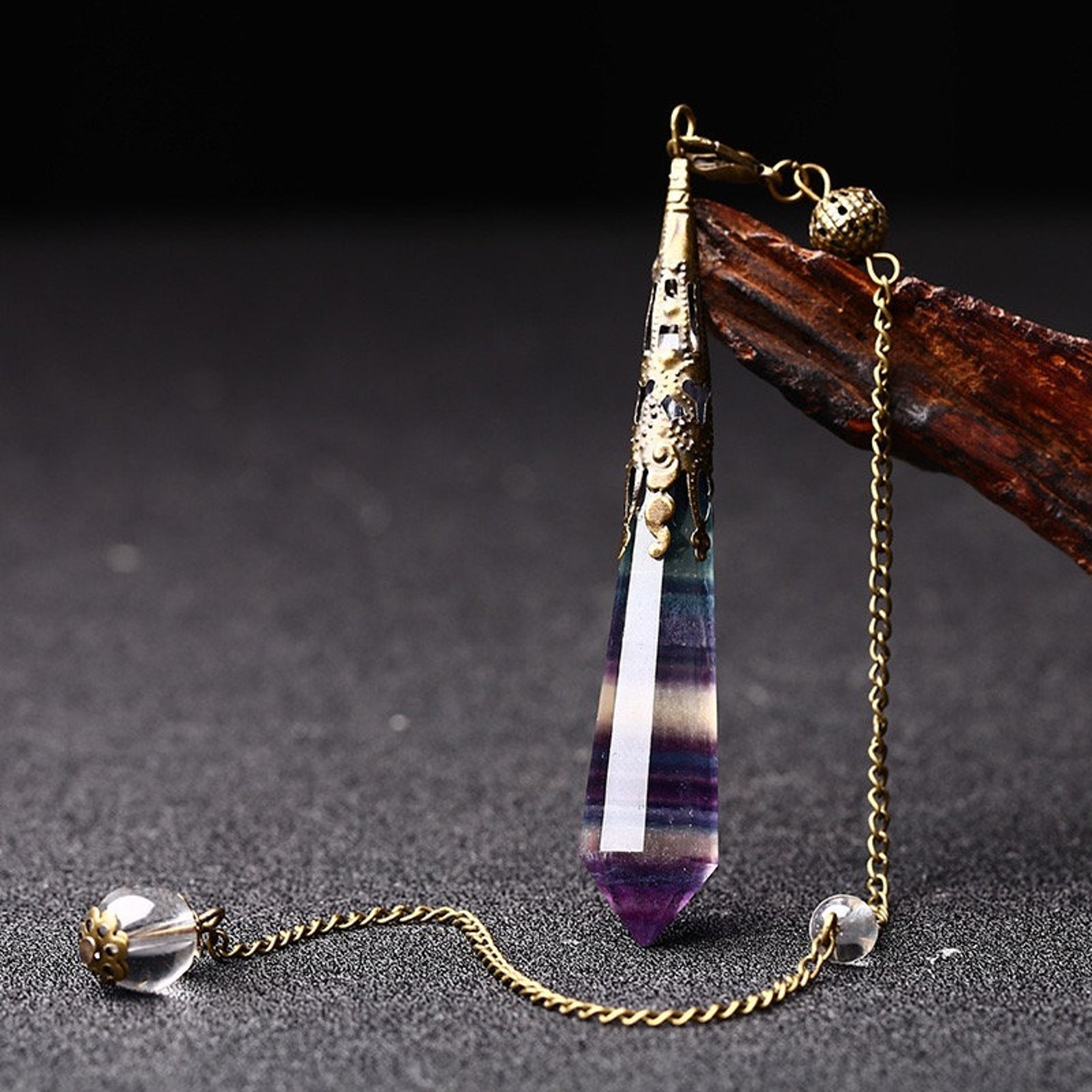 Crystal Pendulum divination Pendulum Moonstone Pendulum Etsy